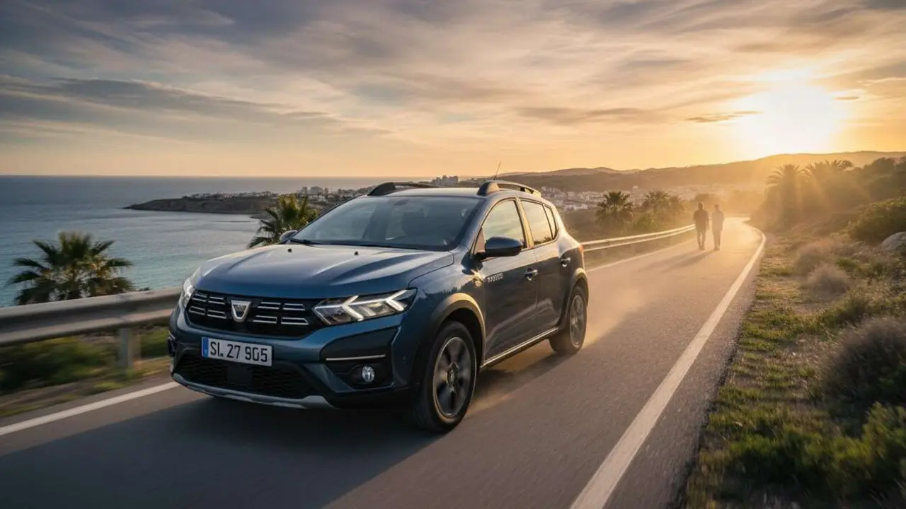  Dacia Sandero en oferta para presupuestos ajustados con excelente relaci&oacute;n calidad y precio &mdash; Imagen generada por IA 