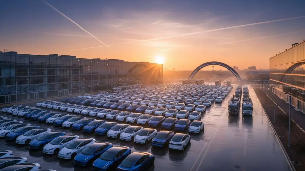  Tesla Model Y lidera las ventas en China en junio, recuperando el liderazgo con &eacute;xito destacado &mdash; Imagen generada por IA 