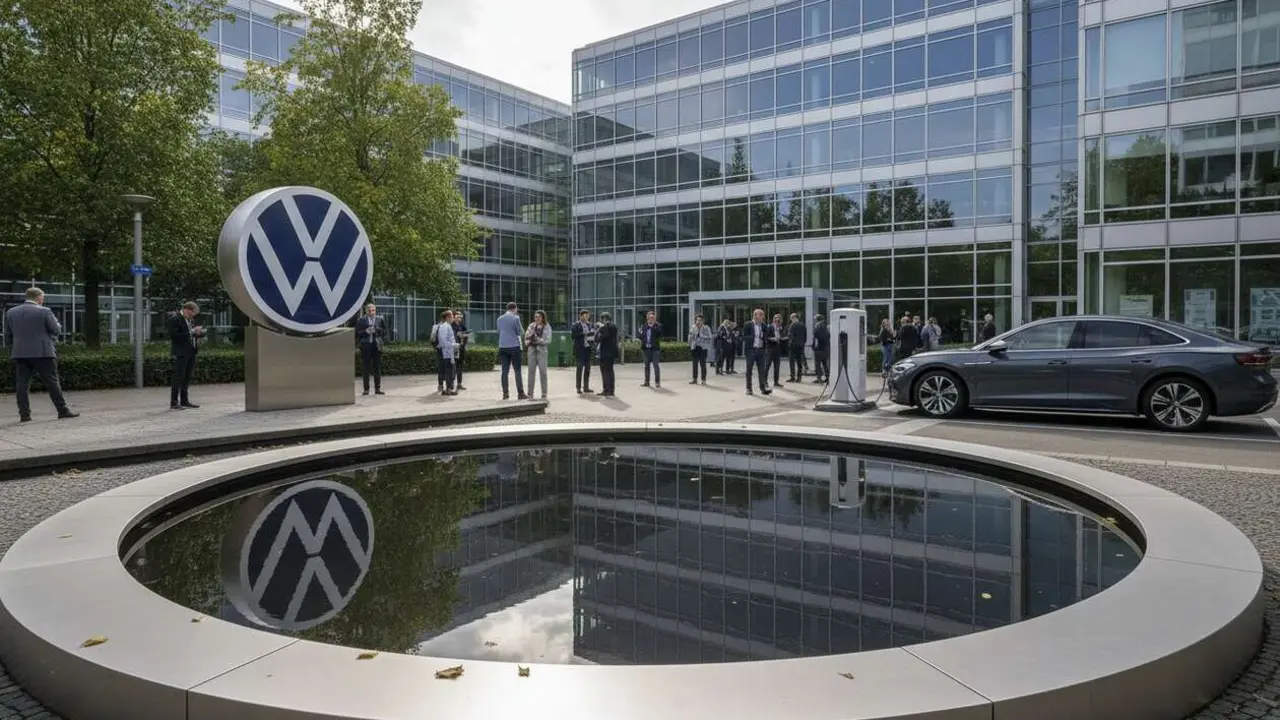  Volkswagen anuncia un cambio estructural con hasta 100.000 despidos en su plan de reestructuraci&oacute;n empresarial &mdash; Imagen generada por IA 