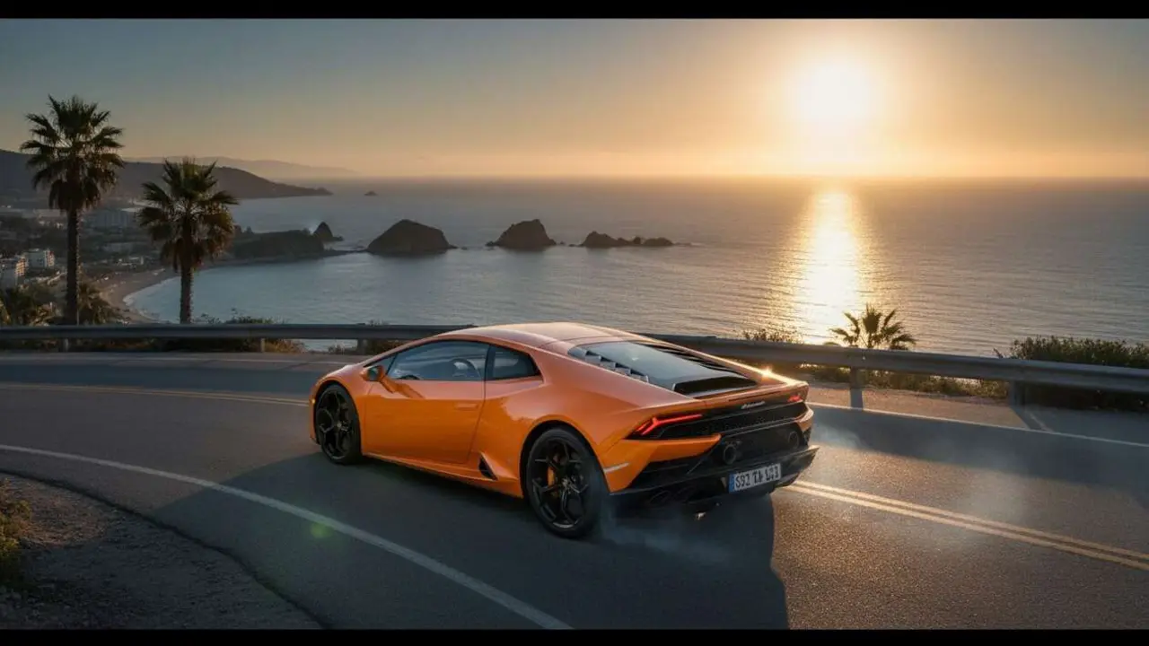  Lamborghini Hurac&aacute;n Evo RWD en detalle mostrando su dise&ntilde;o exclusivo y rendimiento excepcional &mdash; Imagen generada por IA 
