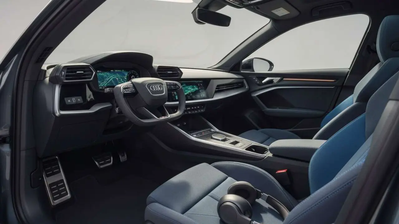  Interior innovador del Audi A3 2026 con dise&ntilde;o revolucionario y tecnolog&iacute;a avanzada para una experiencia &uacute;nica &mdash; Imagen generada por IA 