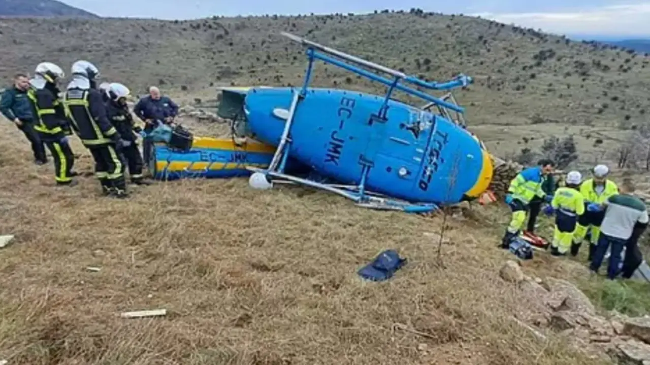 El helic&oacute;ptero Pegasus de la DGT estrellado