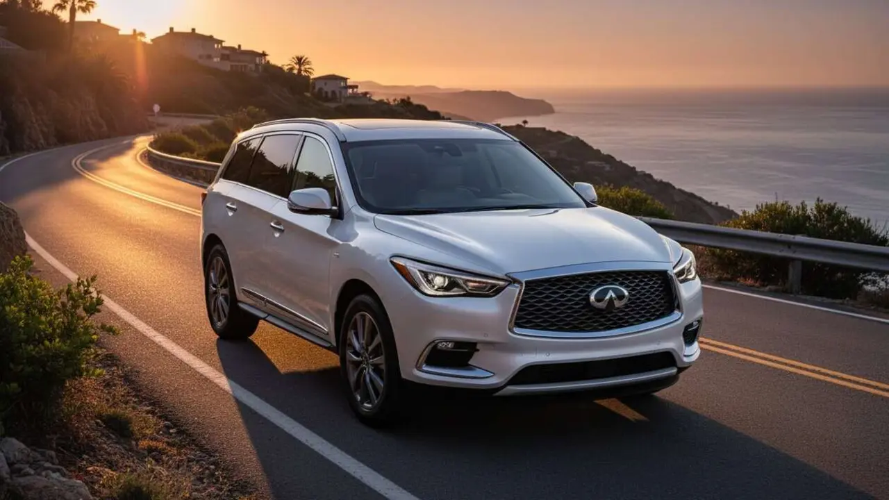  Infiniti QX60 2024 mostrando su dise&ntilde;o de lujo y avanzada tecnolog&iacute;a en un entorno moderno y sofisticado &mdash; Imagen generada por IA 