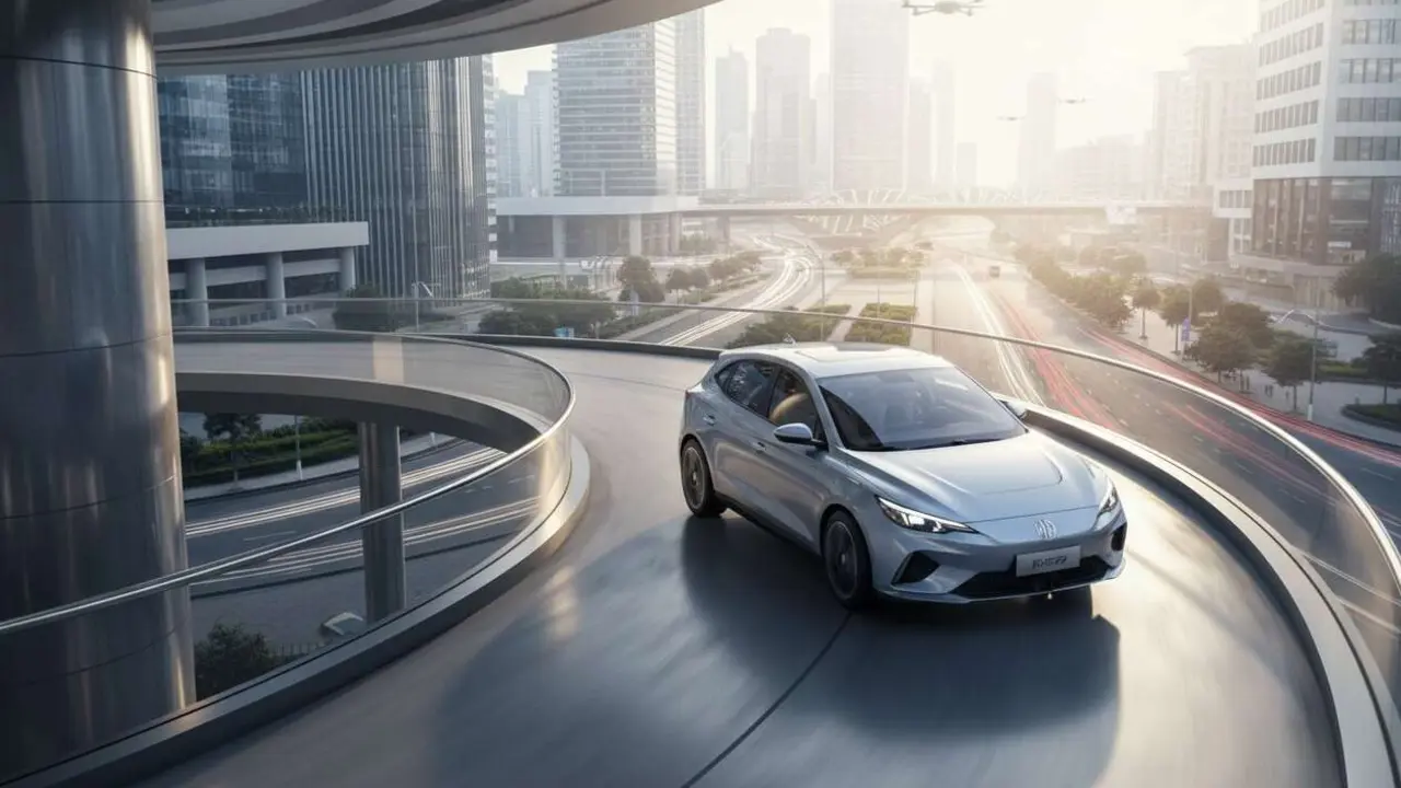  MG Mulan 2024 el&eacute;ctrico compacto innovador dise&ntilde;ado para competir en el mercado de coches el&eacute;ctricos en 2024 &mdash; Imagen generada por IA 