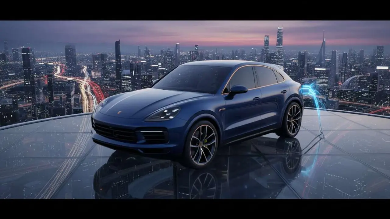  Porsche Cayenne Coup&eacute; El&eacute;ctrico 2026 mostrando dise&ntilde;o elegante y potencia innovadora en SUV de lujo &mdash; Imagen generada por IA 