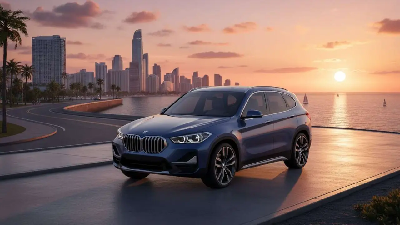  BMW X1 2026 en carretera mostrando su dise&ntilde;o moderno y caracter&iacute;sticas innovadoras para tu pr&oacute;ximo SUV &mdash; Imagen generada por IA 
