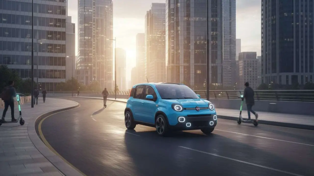  Fiat Pandina 2026 mostrando su dise&ntilde;o compacto y moderno listo para revolucionar las calles urbanas &mdash; Imagen generada por IA 