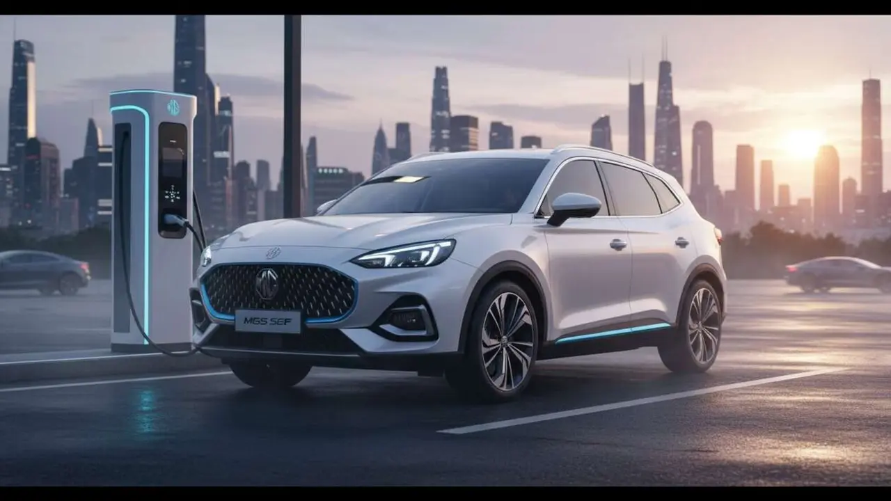  MG MGS9 PHEV 2026 h&iacute;brido enchufable con dise&ntilde;o moderno y tecnolog&iacute;a avanzada para movilidad sostenible &mdash; Imagen generada por IA 