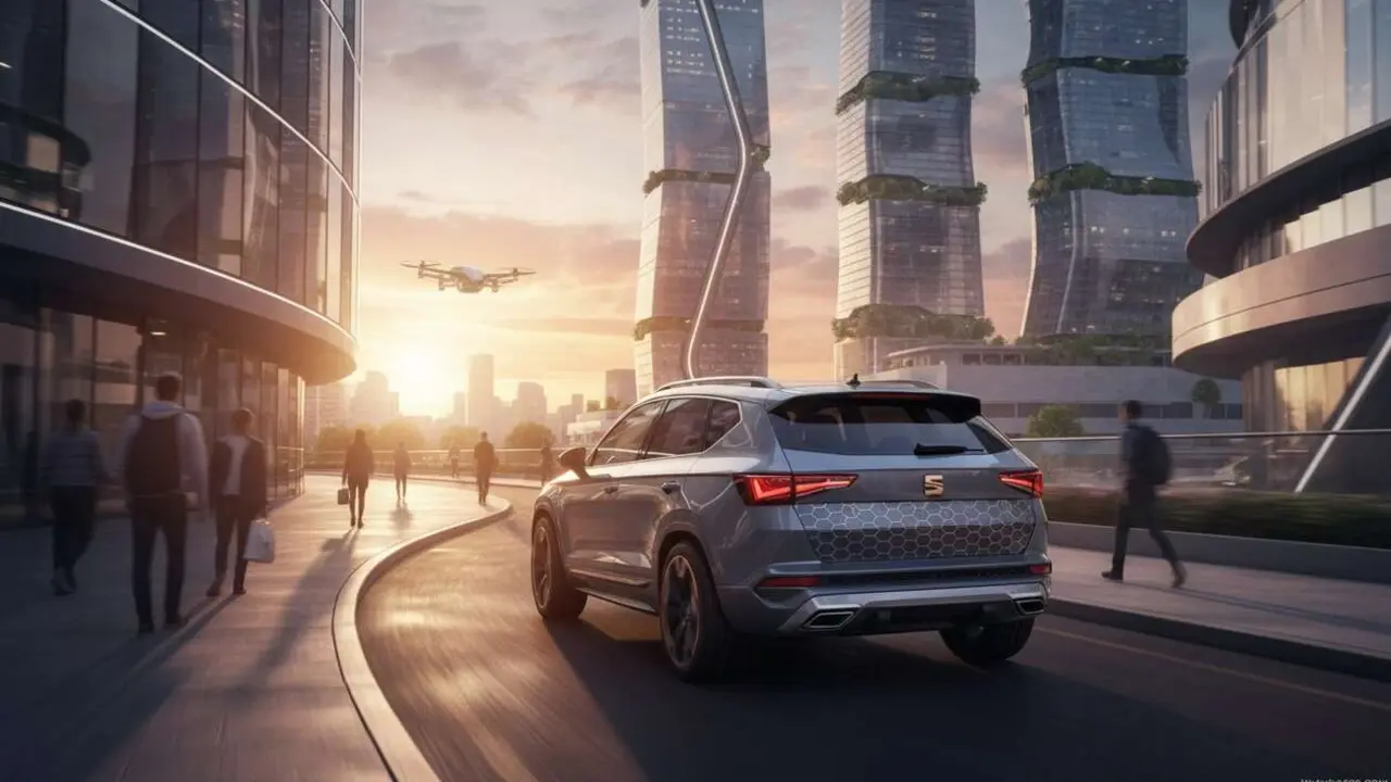  Seat Ateca 2026 presentado con un dise&ntilde;o innovador y tecnolog&iacute;a avanzada que marca una nueva era en veh&iacute;culos SUV compactos &mdash; Imagen generada por IA 