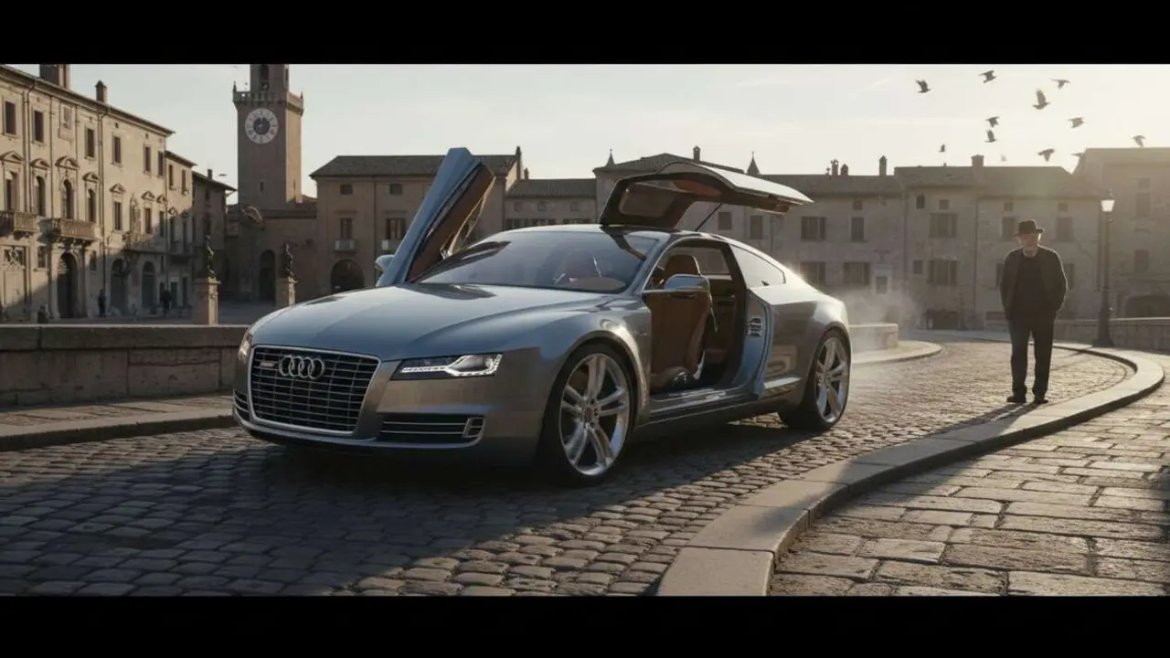 Audi Nuvolari en acci&oacute;n, un homenaje moderno y elegante al legendario mito del automovilismo cl&aacute;sico &mdash; Imagen generada por IA 