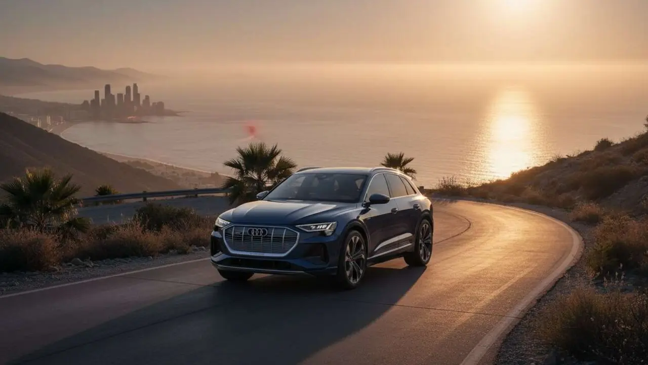  Audi Q6 e-tron SUV el&eacute;ctrico de lujo con dise&ntilde;o innovador y potencia avanzada para conducci&oacute;n sostenible y eficiente &mdash; Imagen generada por IA 