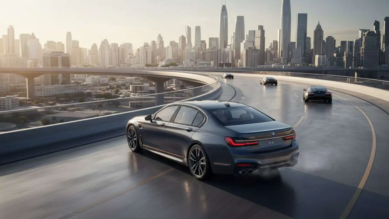  BMW M760 2027 con motor V8 y gasolina renovable revolucionando el mercado automovil&iacute;stico de lujo &mdash; Imagen generada por IA 